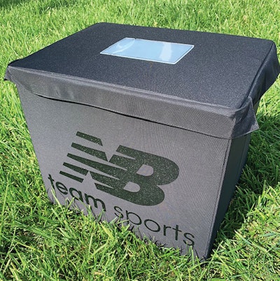 The reusable, durable packs are constructed with rigid corrugated plastic within screen-printed PET fabric.