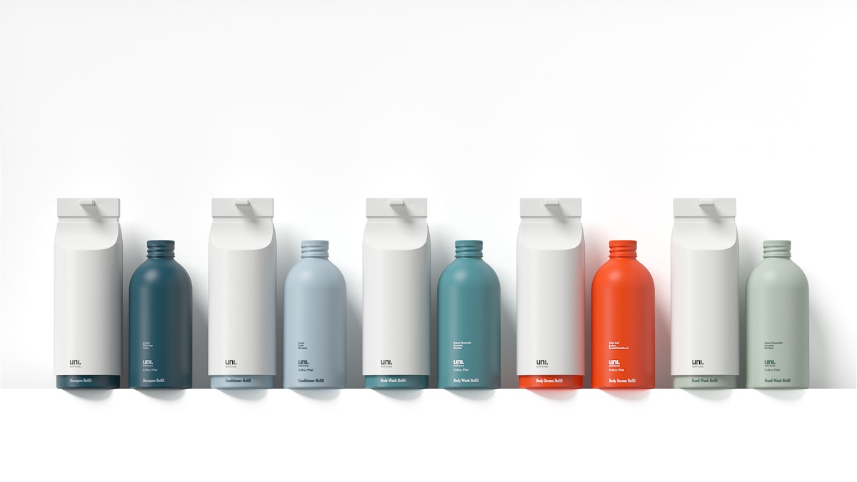 Uni Body-Care Products Packaging is Refillable
