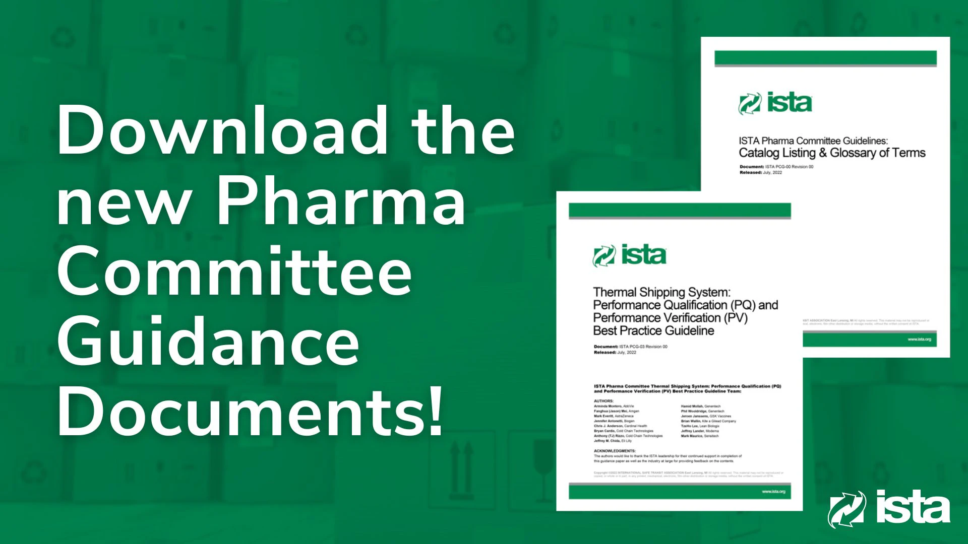 ISTA Pharma Committee Releases New Guidance Docs - Vimarsana News