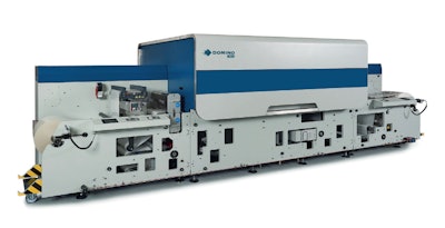 The Domino N730i seven-color, 1,200-dpi digital label press can produce pressure-sensitive and shrink sleeve-labels