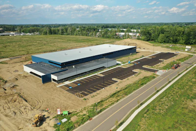 A bird's-eye view of Hamrick Packaging Systems' new 65,000 sq. ft. facility in Ohio.