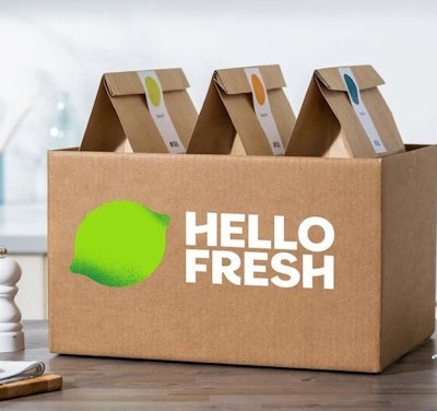 HelloFresh's home delivery box with improved thermal performance.