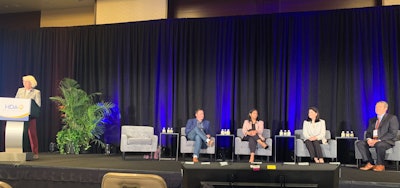 From left at the HDA Traceability Seminar: moderator Anita T. Ducca, HDA; Matt Sample, AmerisourceBergen Corporation; Arthi Nagaraj, Sanofi US; Julie Malone, Value Drug Company; and Michael Mazur, Pfizer Inc.