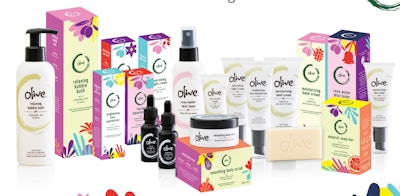 Olive Natural Skincare redesigned secondary packaging.