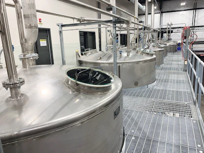 The Kodak facility has four 8,500-gal fermenters and room to expand for an additional eight.