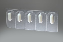 TekniPlex Healthcare's fully transparent recyclable mid-barrier blister package. The company reports it is the first time a formed blister + lidding combination is certified as recyclable.
