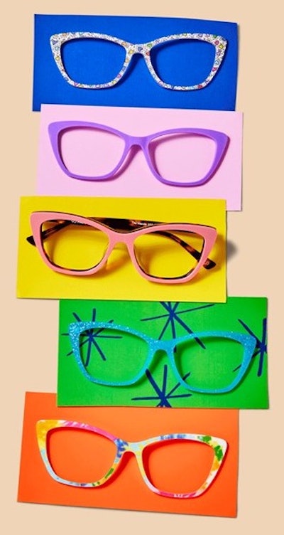 Pair Eyewear offers glasses that can be customized through the addition of snap-on Top Frames, available in a range of colors, styles, and patterns.