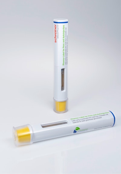 Autoinjectors are used for easy self-medication. The marking label made of environmentally friendly material can be equipped with individually combinable functions.