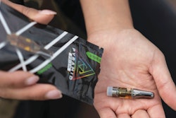 Printed pouches are the secondary packaging for vape cartridges by Pyramid Pens, a Loud Labs brand.