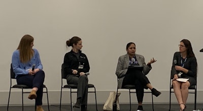 IME Panelists from left: Laura Armstrong; Courtney Fernandez; Vinita Palaniveloo; and moderator Morgan Zandonella.