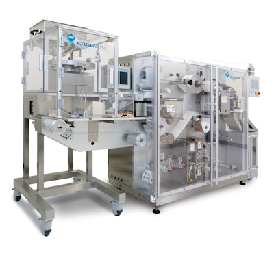 Trials were conducted on MHI’s EAGLE-Rx Blister Machine, a compact, balcony design, servo-driven unit capable of running up to 100 cycles/minute at a format area of 90x130mm.