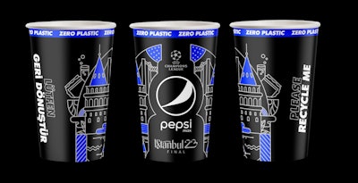 PepsiCo biodegradable cups, sustainable packaging