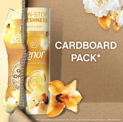 Procter & Gamble's Lenor fabric softener and scent booster is now available in recyclable cardboard packaging in Germany.