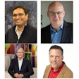 Clockwise from Top Left: Pavan Heda, PhD, vice president, global trade controls and enterprise supply chain PMO, Johnson & Johnson; Todd James, chief data and technology officer, 84.51°, Kroger; Mike Stigers, president, Wakefern Food.; Kraig Narr, senior vice president, global supply chain and logistics, Target.