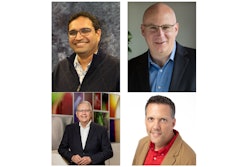 Clockwise from Top Left: Pavan Heda, PhD, vice president, global trade controls and enterprise supply chain PMO, Johnson & Johnson; Todd James, chief data and technology officer, 84.51°, Kroger; Mike Stigers, president, Wakefern Food.; Kraig Narr, senior vice president, global supply chain and logistics, Target.
