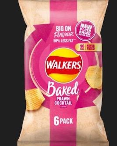 Walkers says its new paper outer bags for multipacks will reduce its use of virgin plastic by 180 metric tons a year.