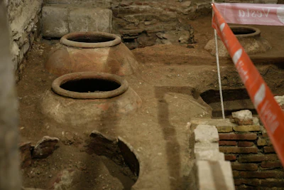 Large ceramic containers date back to the 18th century, though archaeologists do not yet know what they would have held.