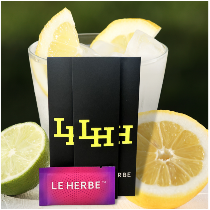 Le Herbe THC drink packets easily dissolve in hot or cold liquids.