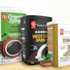 Shown here are three sizes of the innovative canister filled by Club Coffee under the President’s Choice brand.