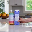 According to a Life Cycle Assessment (LCA), the carton format had the lowest environmental footprint of all the options, which compared PCR, molded fiber, glass, aluminum, and paper cartons. Using cartons to refill more durable rPET bottles makes the whole system bathroom- and shower-worthy, since the cartons themselves deteriorate in wet environments.