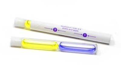 The DuoDispersion System™ crushable glass ampoule comprises two glass ampoules in a single dropper or swab tube.