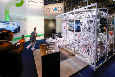Start-up media waste savings on digital printing equipment from Landa vs. offset.