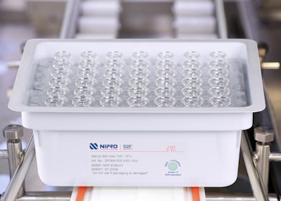 D2F™ vials’ nest & tub design prevents glass-to-glass contact, reducing risks of breakage, cosmetic defects, and particle generation during transportation and handling.