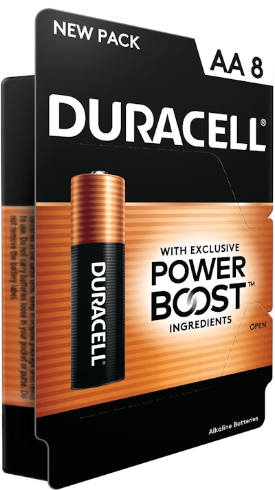 The paper-based blister packs are die-perforated for easy removal from the package.