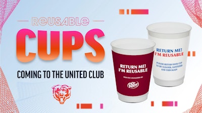 Over 8,000 Chicago Bears game attendees will have access to reusable cups of various sizes.