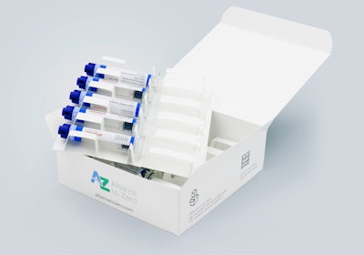 Due to the blister-free packaging, the prefilled syringes can be packaged in a volume-optimized cardboard box made of 100 percent mono-material.