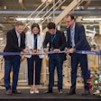 (l R) Ricardo Lobo, Ceo; Suchi Srinivasan, Vp Of Dte; Pedro Christ, Cfo And Guillherme Bruschi, Vp Of Industrial, Cut The Ribbon To Officially Procalim The New Site Open