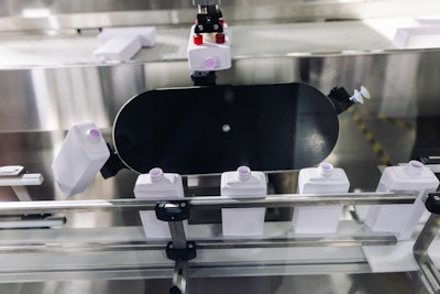 Overhead view of the patent-pending in-motion vacuum transfer system feature on the VersaSort.
