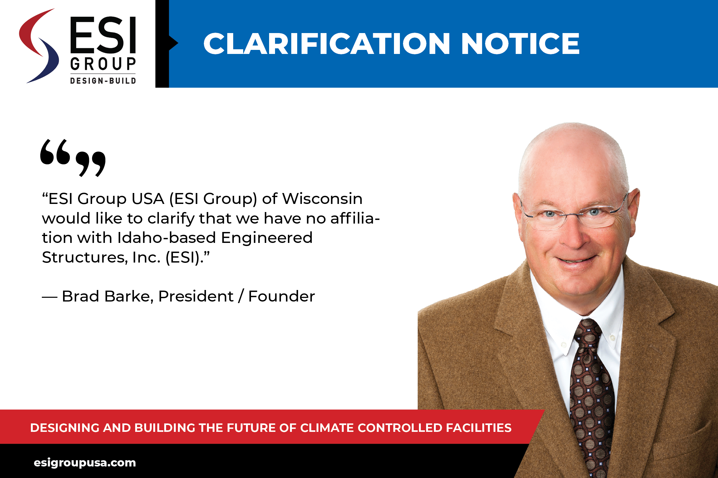 Social Post Esi Group Clarification No Affiliation With Engineered Structures