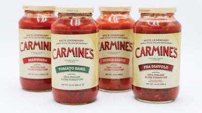 Carmine's pasta sauces each feature a Consumer Convenience Technology (CCT) EEASY lid.