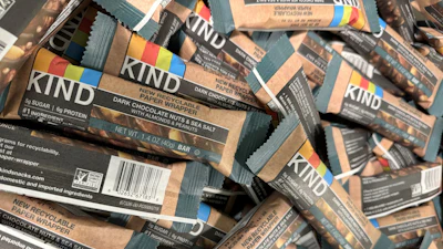 The Kind Dark Chocolate Nuts & sea salt bars will be sold in singles in the paper wrapper at Whole Foods, so a consumer will not purchase a carton.