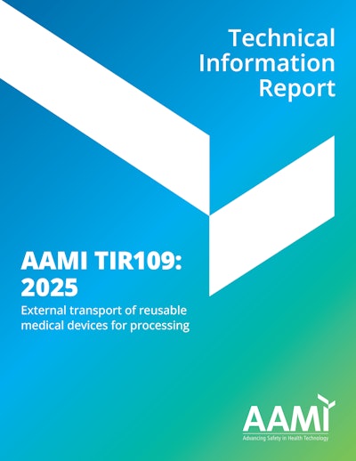 AAMI TIR109:2025; External transport of reusable medical devices for processing applies to any transport of devices between or among health care facilities and reprocessing facilities.