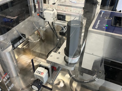 The ETF-300 labeling machine can handle containers from 40-180mm in height, and 22-80mm in diameter.