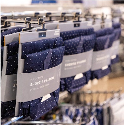 The updated packaging, covers all men’s socks, woven pajama sets, and approximately 40% of men’s underwear lines.