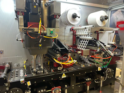 Metropolis uses a four-lane filling and lidding machine for its compostable capsules of Nespresso coffee.