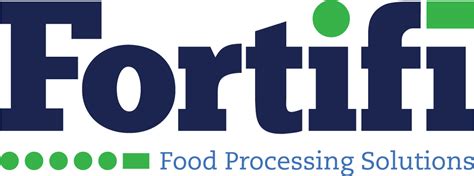Fortifi Food Processing Solutions logo in navy blue and green