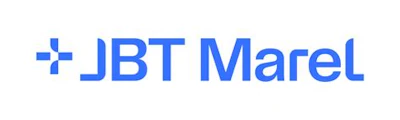 JBT Marel corporate logo in blue and white
