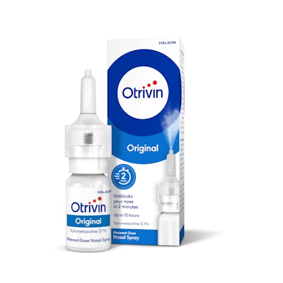 Aptar Pharma's Freepod® nasal spray pump delivers Haleon's Otrivin®.
