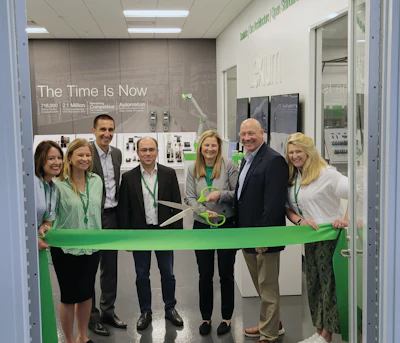 Ribbon cutting at Schneider Electric’s new Robotics and Motion Center of Excellence.