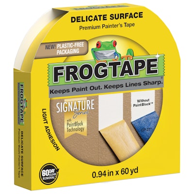 Consumers still get the same premium painter’s tape experience—now in a plastic-free, recyclable package. The paperboard sleeve stores partial rolls between projects and contributes to an estimated one-million-pound annual plastic reduction.