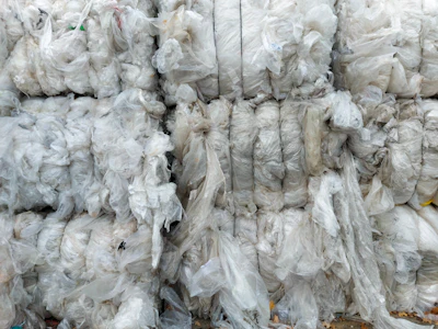 Baled polyethylene film awaits processing. California’s EPR law is pushing investment in end markets and infrastructure to ensure that material like this finds a viable second life rather than landfill.