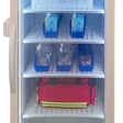 Mira Care medication management device with digital screen and blue storage compartments