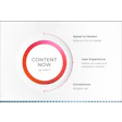 Content Now circular logo highlighting speed to market, user experience, and compliance