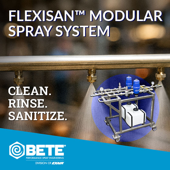 BTE Flexisan Modular Spray System for industrial cleaning, rinsing, and sanitizing