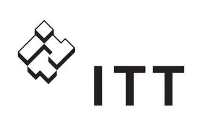 ITT corporate logo with geometric abstract symbol and black letters