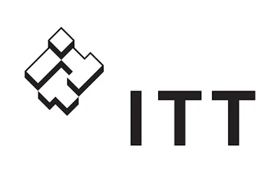 ITT corporate logo with geometric abstract symbol and black letters